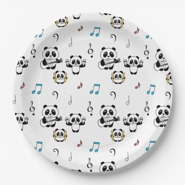 Panda Band - 1000Pandas by Amanda Roos Paper Plates (Front)