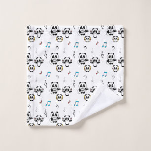 Panda Band - 1000Pandas by Amanda Roos Wash Cloth