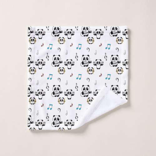 Panda Band _ 1000Pandas by Amanda Roos Wash Cloth