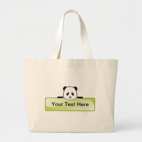 Panda Banner Large Tote Bag