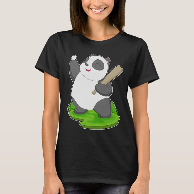 Panda Baseball Baseball bat T-Shirt (Front)