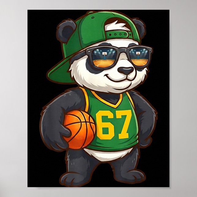 Panda Basketball 67 Gen Alpha Slang Srts Men Boys  Poster (Front)