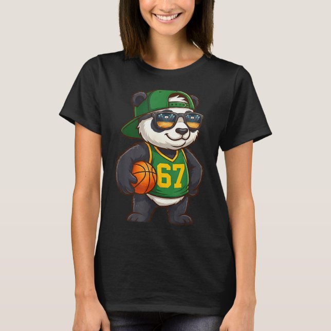 Panda Basketball 67 Gen Alpha Slang Srts Men Boys  T-Shirt (Front)