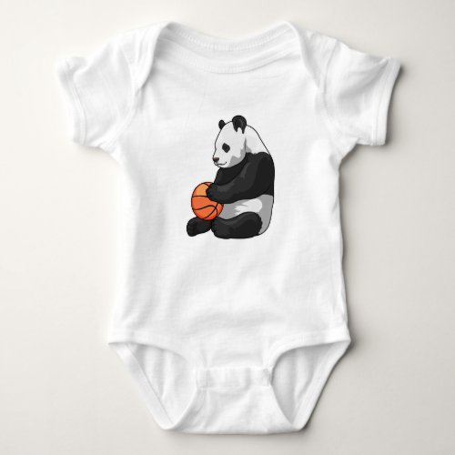 Panda Basketball player Basketball Baby Bodysuit