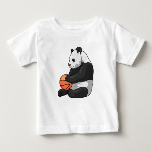 Panda Basketball player Basketball Baby T_Shirt