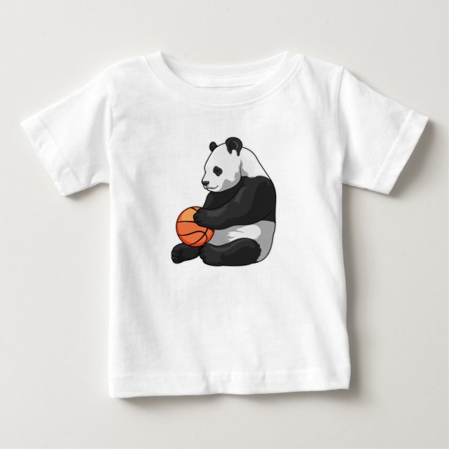 Panda Basketball player Basketball Baby T-Shirt (Front)