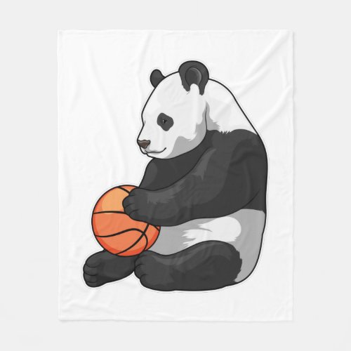 Panda Basketball player Basketball Fleece Blanket