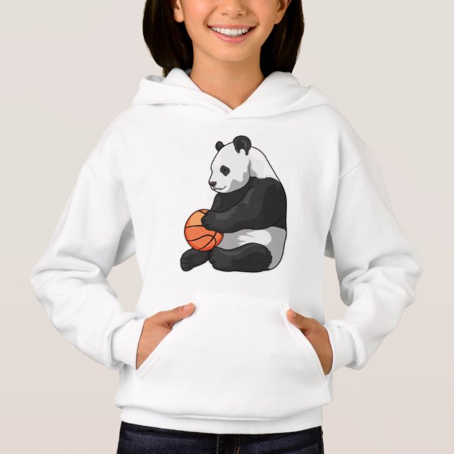 Panda Basketball player Basketball Hoodie (Front)
