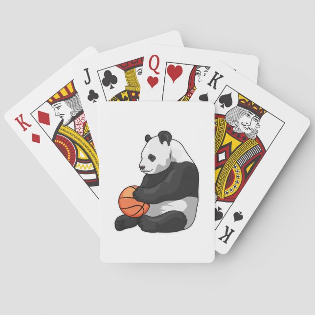 Panda Basketball player Basketball Poker Cards (Back)