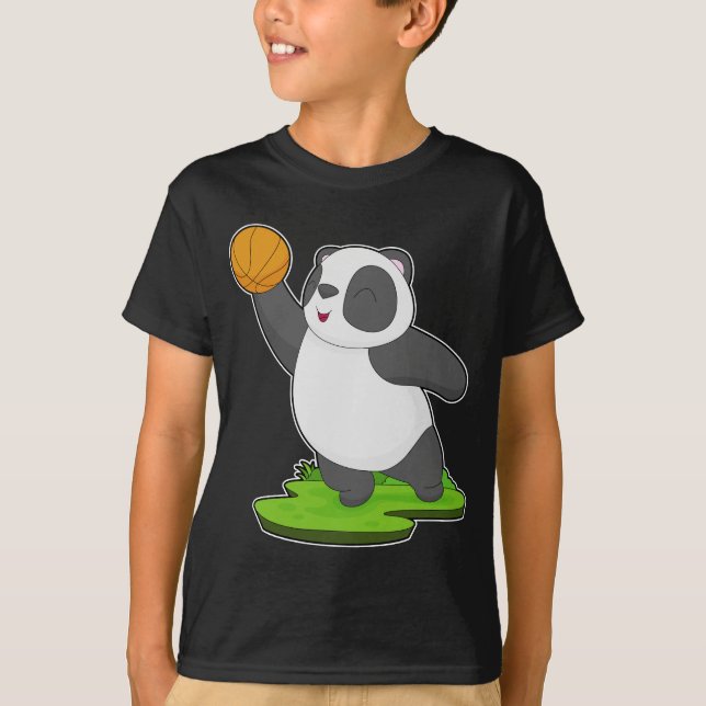 Panda Basketball player Basketball T-Shirt (Front)