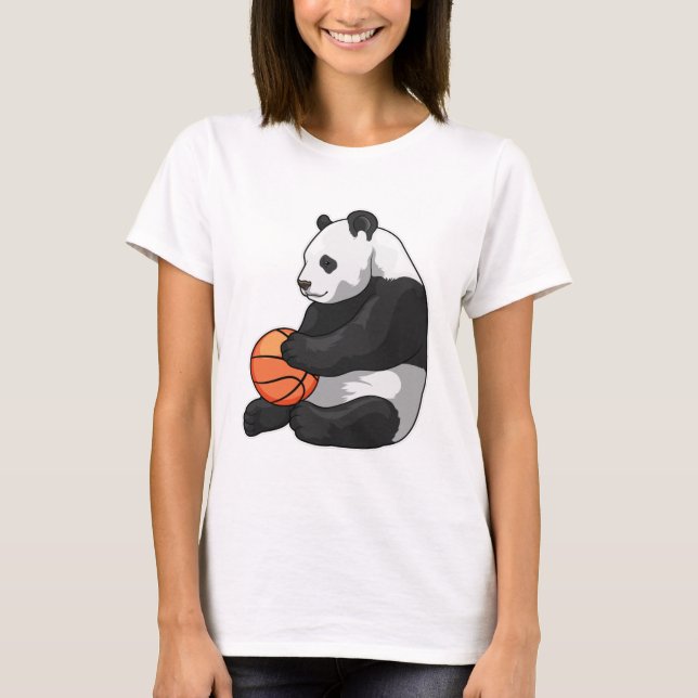 Panda Basketball player Basketball T-Shirt (Front)