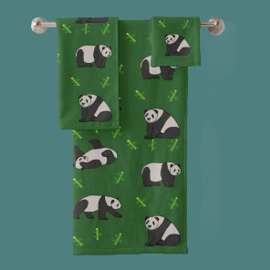 Panda Bath Towel Set