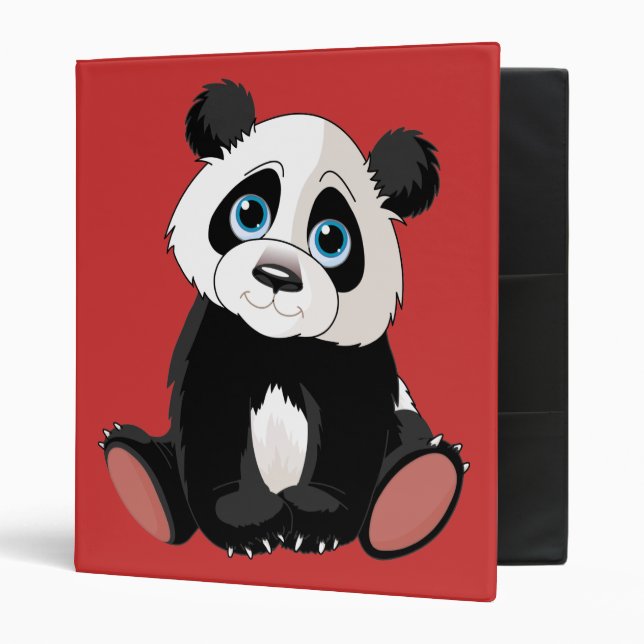 Panda Bear 3 Ring Binder (Front/Inside)
