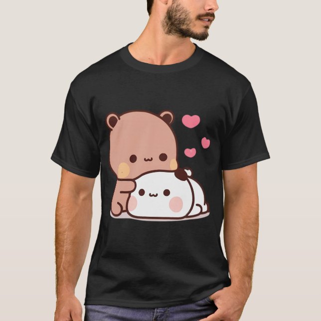 Panda Bear And Brownie True Love Bubu Dudu Couple  T-Shirt (Front)