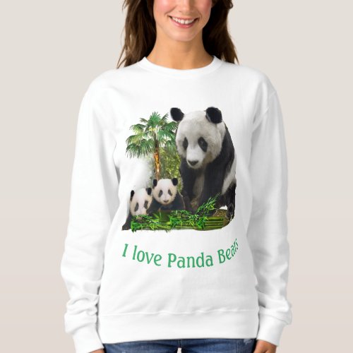 Panda Bear and cubs  Sweatshirt