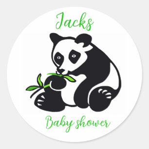  PANDA Bear - Animal - Baby shower - Personalize Classic Round Sticker