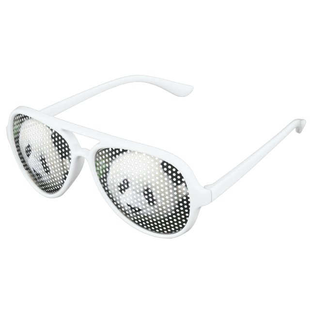 Panda Bear Aviator Sunglasses (Angled)