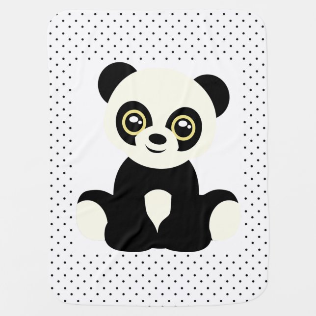 Panda Bear Baby Blanket (Front)