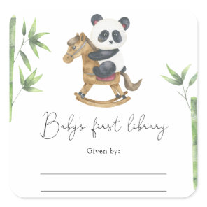 Panda Bear - Baby Shower bookplate