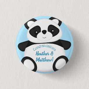 Panda Bear Baby Shower Button