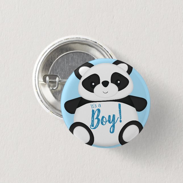 Panda Bear Baby Shower Button (Front & Back)
