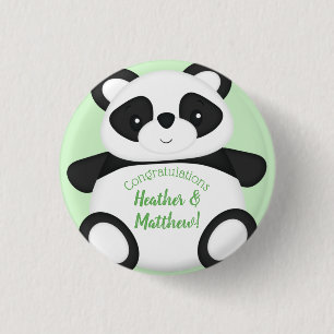 Panda Bear Baby Shower Button