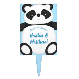 Panda Bear Baby Shower Cake Topper