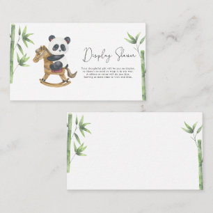 Panda bear baby shower - display shower enclosure card