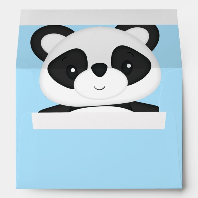 Panda Bear Baby Shower Envelope (Back (Bottom))