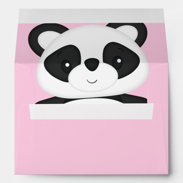 Panda Bear Baby Shower Envelope (Back (Bottom))