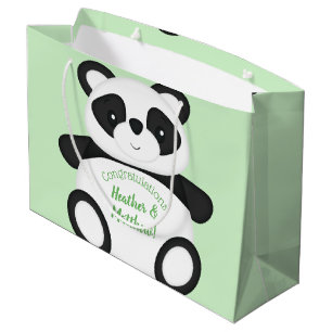 Panda Bear Baby Shower Large Gift Bag