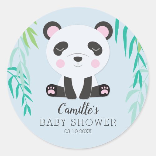 Panda Bear Baby Shower Tag Personalized