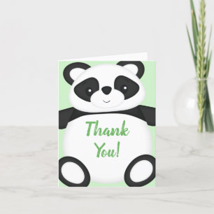 Panda Bear Baby Shower Thank You Card