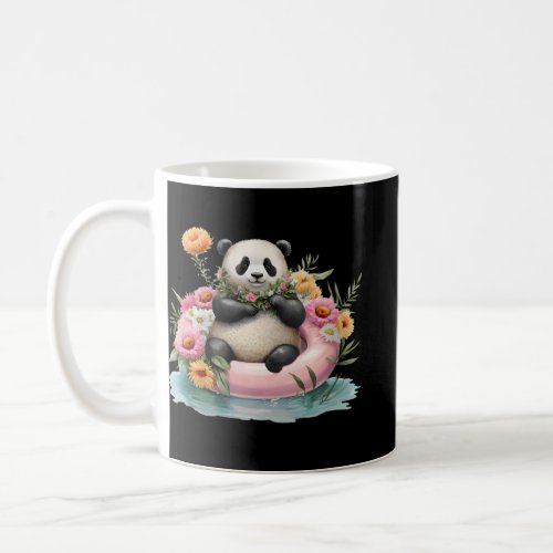 Panda Bear Bathet At The Lake Bathing Swimming Rin Coffee Mug