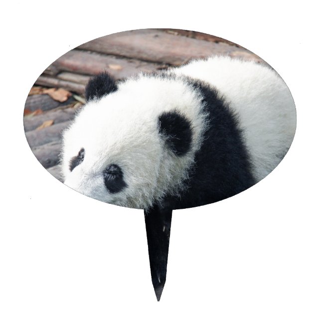 panda bear bears custom personalize Anniversaries Cake Topper (Front)