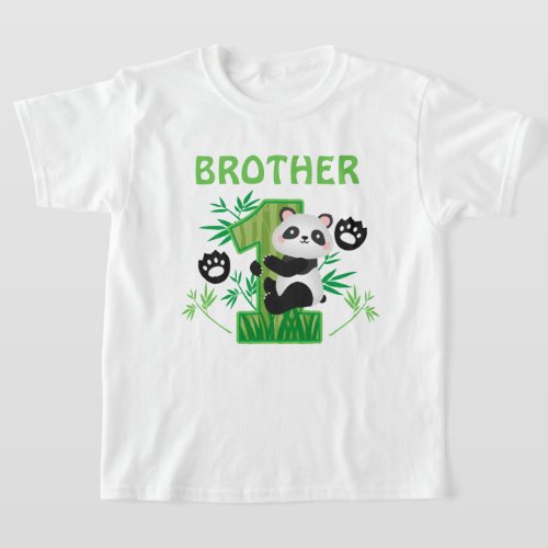 Panda Bear Brother of the First Birthday Shirt