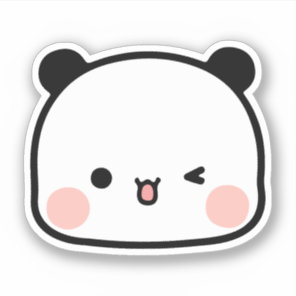 Panda bear, bubu and dudu, face bubu sticker