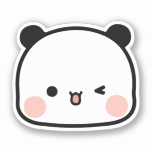 Panda bear, bubu and dudu, face bubu sticker
