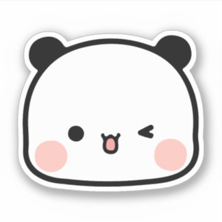 Panda bear, bubu and dudu, face bubu sticker