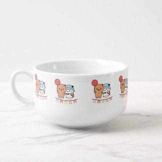 PANDA BEAR, bubu and dudu hugs love balloon Soup Mug
