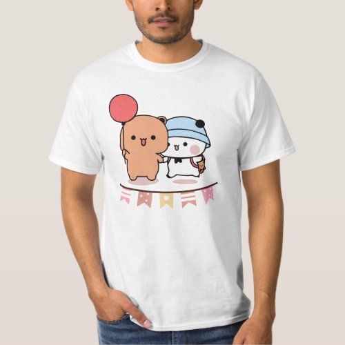 PANDA BEAR bubu and dudu hugs love balloon T_Shirt