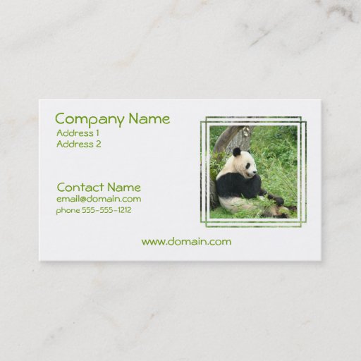 Customizable Panda Bear Business Card