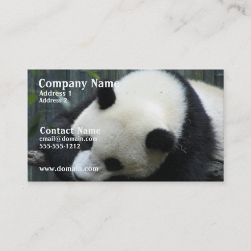 Customizable Panda Bear Business Card
