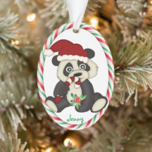 Panda Bear Christmas Tree Bauble Decoration Gift ABP-2CB 