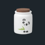 Panda Bear Candy Jar<br><div class="desc">Cheerful Panda Bear Illustration Creative Customizable Gift Design by Evestock</div>