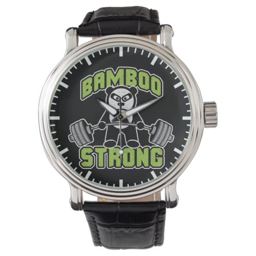 Panda Bear Cartoon _ Bamboo Strong _ Deadlift Watch