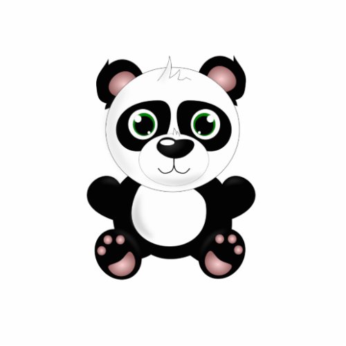 Panda bear cartoon cutout
