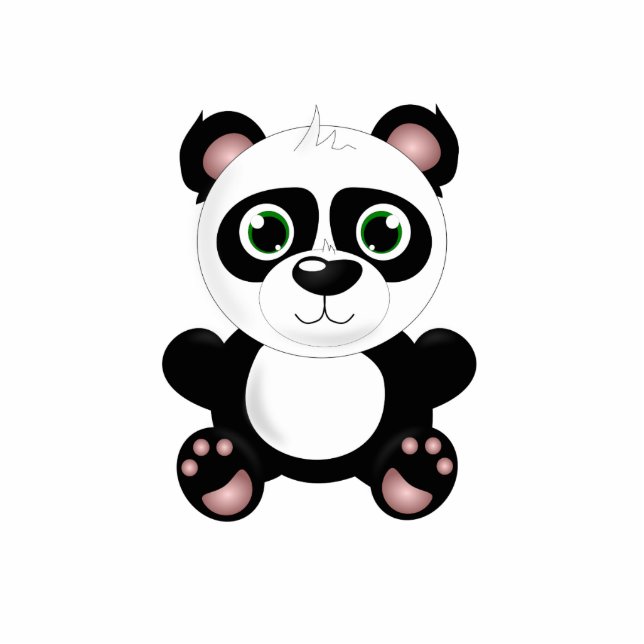 Panda bear cartoon cutout (Front)