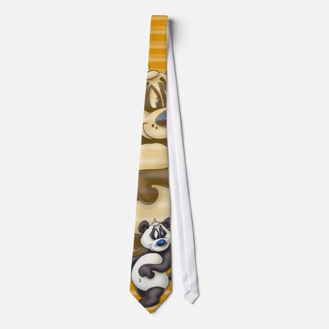 Panda Bear cartoon tie father (Front)