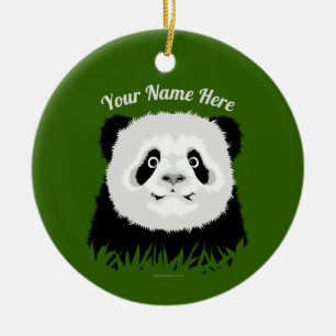 Panda Bear Ceramic Ornament